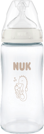 Babyflasche aus Glas First Choice weiß, ab 3 Monaten, 240 ml NUK