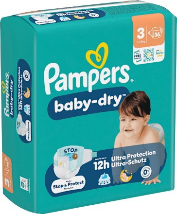 Windeln Gr. 3 (6-10 kg)  Pampers baby-dry