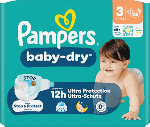 Windeln Gr. 3 (6-10 kg)  Pampers baby-dry