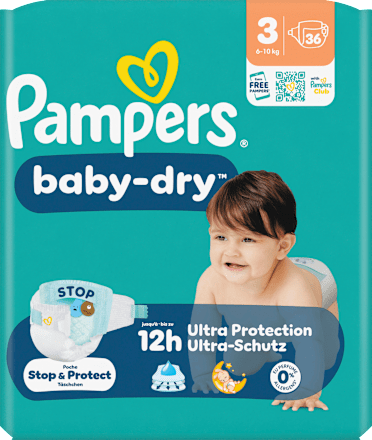 Windeln Gr. 3 (6-10 kg)  Pampers baby-dry