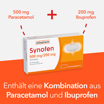 ratiopharm Synofen 500 mg/ 200 mg Filmtabletten Synofen