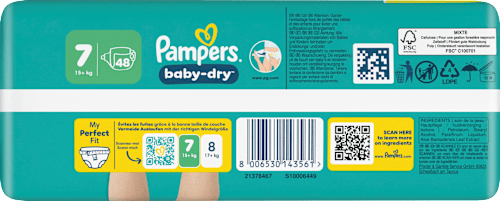 Windeln Gr. 7 XL (15+ kg) Big Pack  Pampers baby-dry