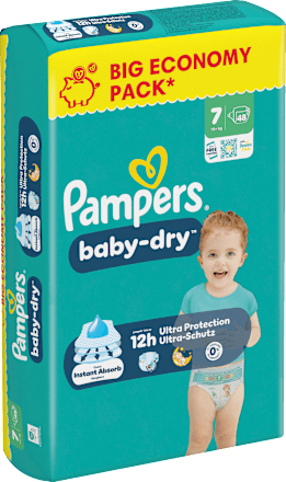 Windeln Gr. 7 XL (15+ kg) Big Pack  Pampers baby-dry