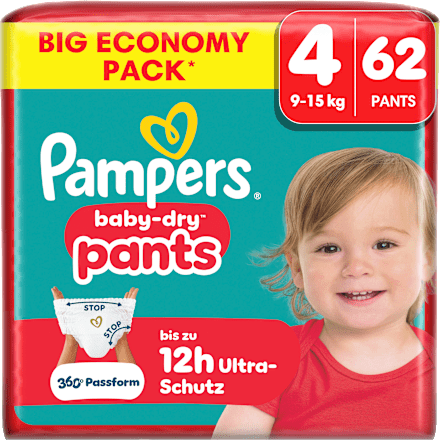 Baby Pants baby-dry Gr. 4 (9-15 kg) Big Pack Pampers