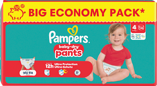 Baby Pants Gr. 4 (9-15 kg) Big Pack Pampers baby-dry
