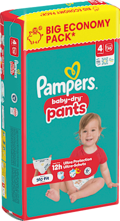Baby Pants baby-dry Gr. 4 (9-15 kg) Big Pack Pampers