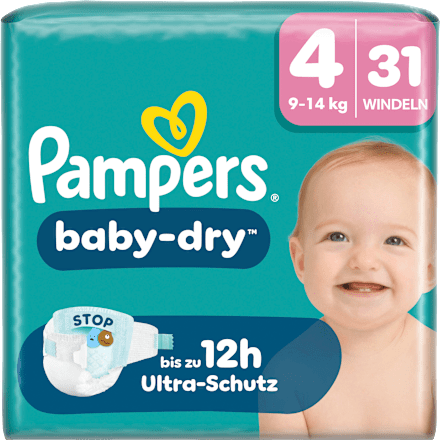 Windeln Baby Dry Gr. 4 (9-14 kg)  Pampers baby-dry