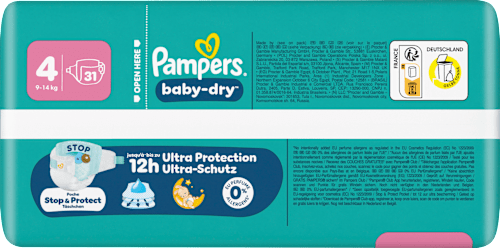 Windeln baby-dry Gr. 4 (9-14 kg)  Pampers