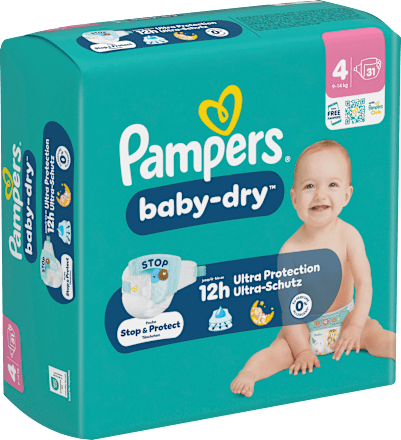 Windeln Baby Dry Gr. 4 (9-14 kg)  Pampers baby-dry
