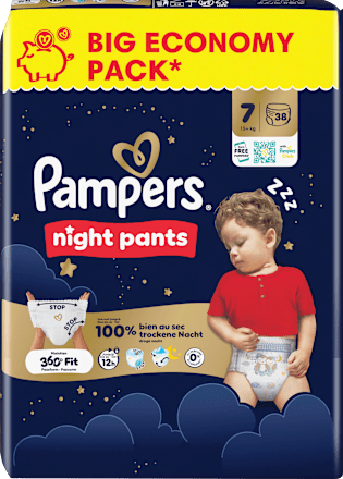 Baby Pants night Gr. 7 (15+ kg) Big Pack Pampers