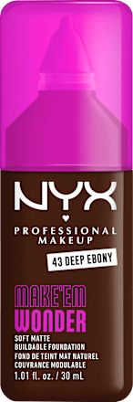 Foundation Make 'EM Wonder 43 Deep Ebony NYX PROFESSIONAL MAKEUP