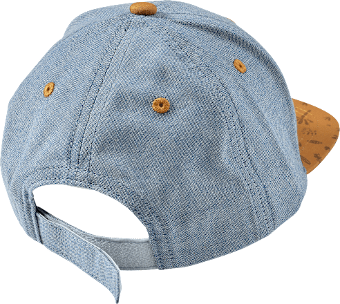 Basecap mit Schrift-Aplikation, blau + gelb, Gr. 50/51 PUSBLU