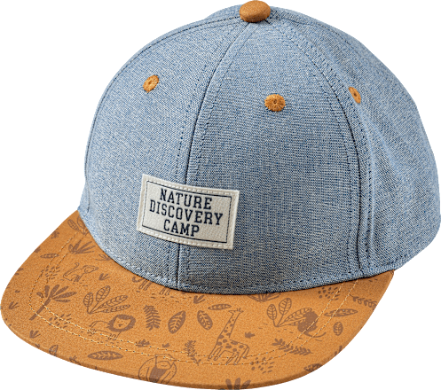 Basecap mit Schrift-Aplikation, blau + gelb, Gr. 54/55 PUSBLU