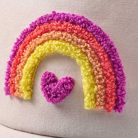 Basecap mit Regenbogen-Applikation, beige, Gr. 54/55 PUSBLU