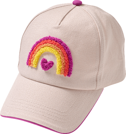Basecap mit Regenbogen-Applikation, beige, Gr. 50/51 PUSBLU