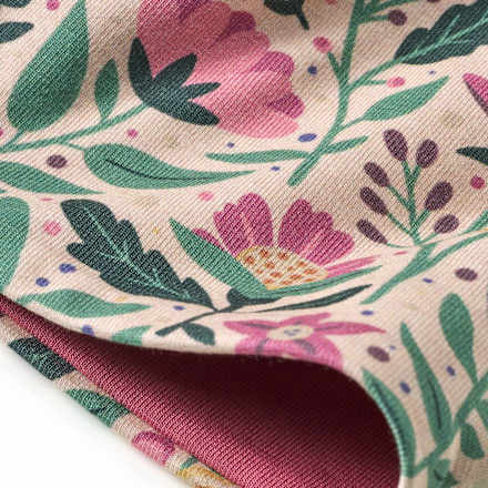 Beanie mit Blumen-Muster, bunt, Gr. 54/55 ALANA