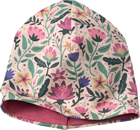 Beanie mit Blumen-Muster, bunt, Gr. 48/49 ALANA