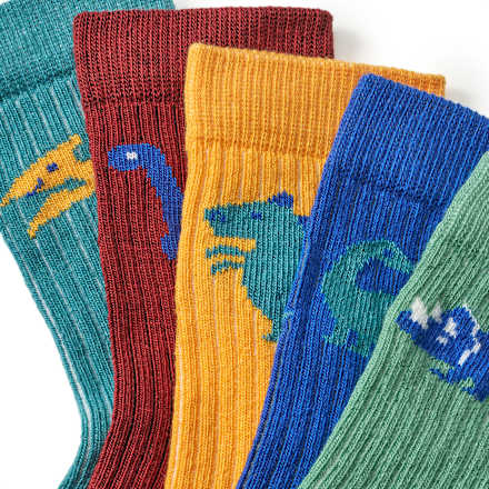 Socken mit Dino-Muster, bunt, Gr. 19/22 PUSBLU