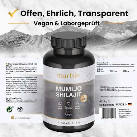 Mumijo Shilajit Kapseln 60 St marble