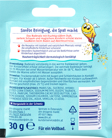 Kinder Badezusatz Knister Badesalz SauBär