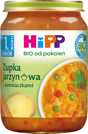 Zupka jarzynowa z ziemniaczkami BIO Junior, po 1. roku HiPP
