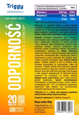 Tabletki musujące Odporność Witamina C Triggy