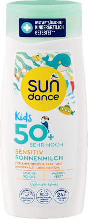 Слънцезащитно мляко за деца Sensitive, SPF 50+ sundance