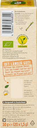 Bio zeliščni čaj z limonsko travo in s sporišem (20 x 1,5 g) dmBio