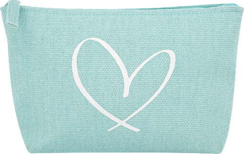 Kosmetiktasche Hellblau weiß manòu