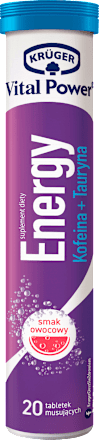 Tabletki musujące kofeina + tauryna Energia Vital Power KRÜGER