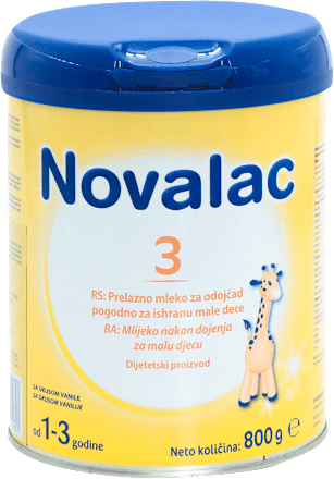 Novalac 3 - prelazno mleko za odojčad pogodno za ishranu male dece, od 1-3 godine Novalac