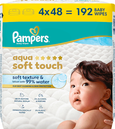 Feuchttücher aqua soft touch (4x48 St) Pampers