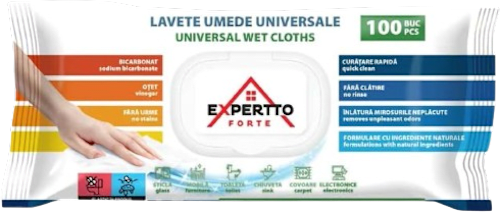 Lavete umede cu bicarbonat și oțet Hygienium