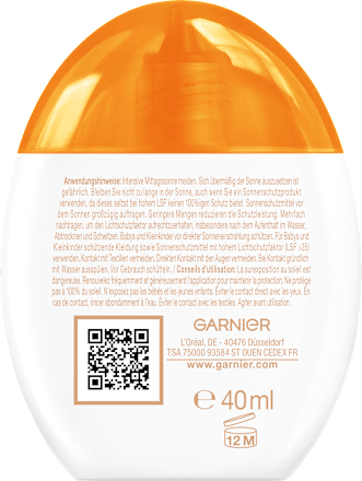 Sonnenfluid getönt UV water fluid, LSF 50 Garnier Ambre Solaire