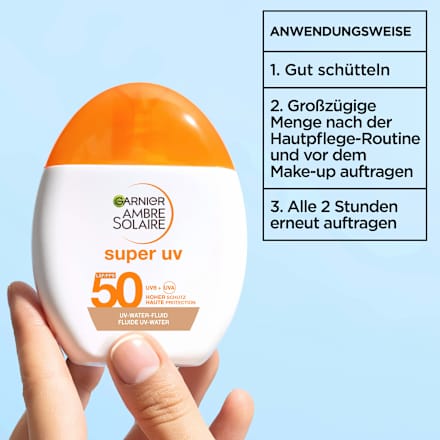 Sonnenfluid getönt UV water fluid, LSF 50 Garnier Ambre Solaire