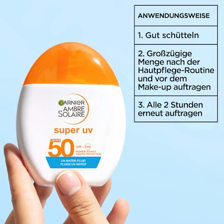 Sonnenfluid UV water fluid, LSF 50 Garnier Ambre Solaire