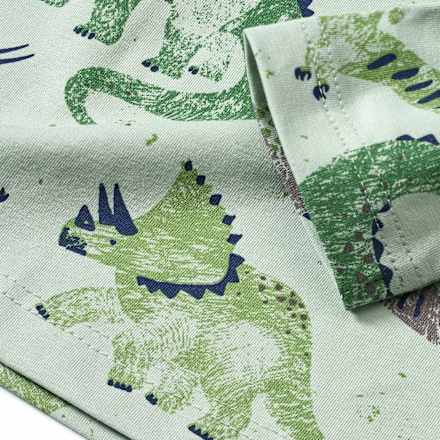 Langarmshirt Pro Climate mit Dino-Muster, grün, Gr. 128 ALANA