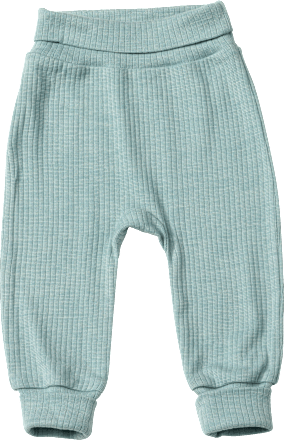 Pumphose aus Bio-Wolle und Seide mit Ripp-Struktur, petrol, Gr. 74/80 ALANA