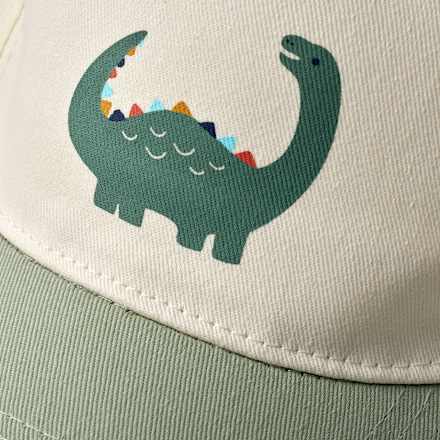 Basecap mit Dino-Motiv, beige +grün, Gr. 54/55 PUSBLU