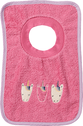 Lätzchen mit Einhorn-Applikation, rosa ALANA