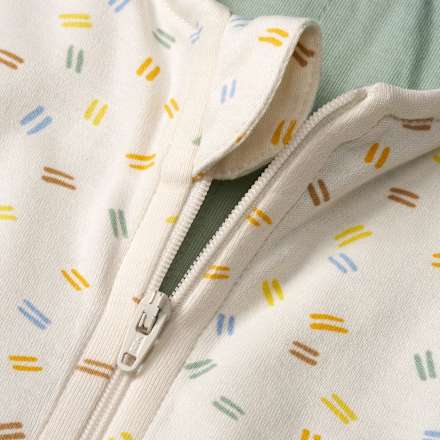 Schlafsack 1 TOG mit Allover-Muster, weiß, 110 cm ALANA