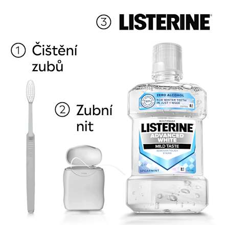 ústní voda Advanced White Mild Taste Listerine
