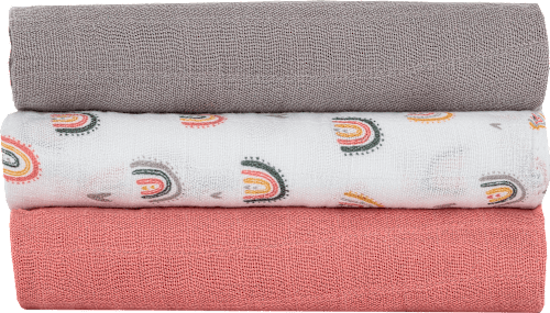 pleny bambusové mušelínové Moussy Rose Rainbows Petite&Mars