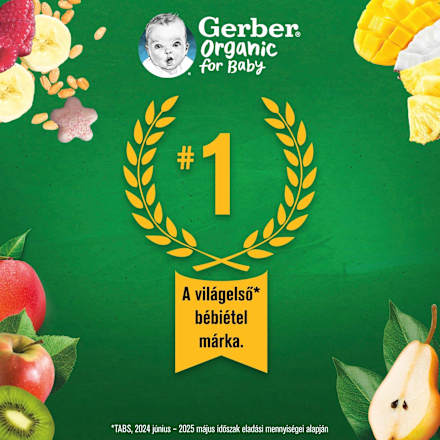 Bio gyümölcspüré alma 4 hónapos kortól Gerber Organic