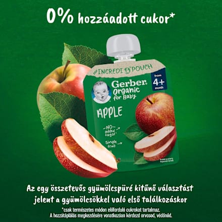 Bio gyümölcspüré alma 4 hónapos kortól Gerber Organic