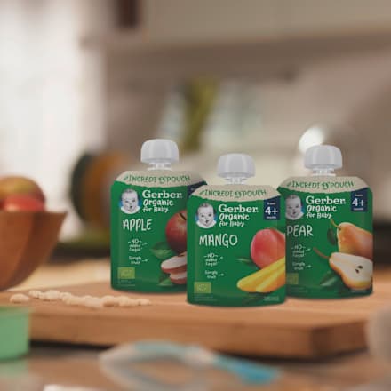 Bio gyümölcspüré körte 4 hónapos kortól Gerber Organic