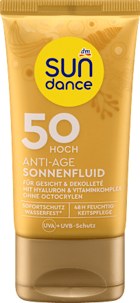 Anti-Age fluid za sunčanje za lice i dekolte, SPF50 SUNDANCE
