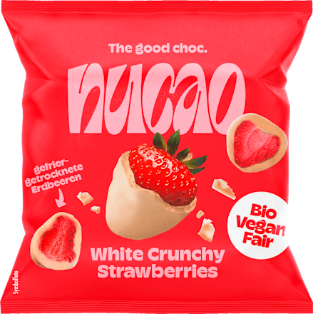 Trockenfrüchte Weiße Schokolade Crunchy Strawberries nucao