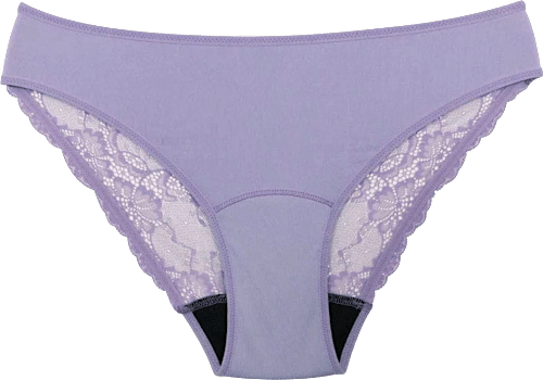 Periodenunterwäsche Spitze Brief lila, Gr. L snuggs