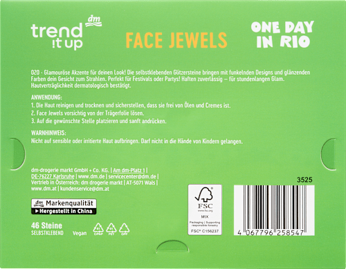 Gesichtssteine One Day In Rio 020 trend !t up